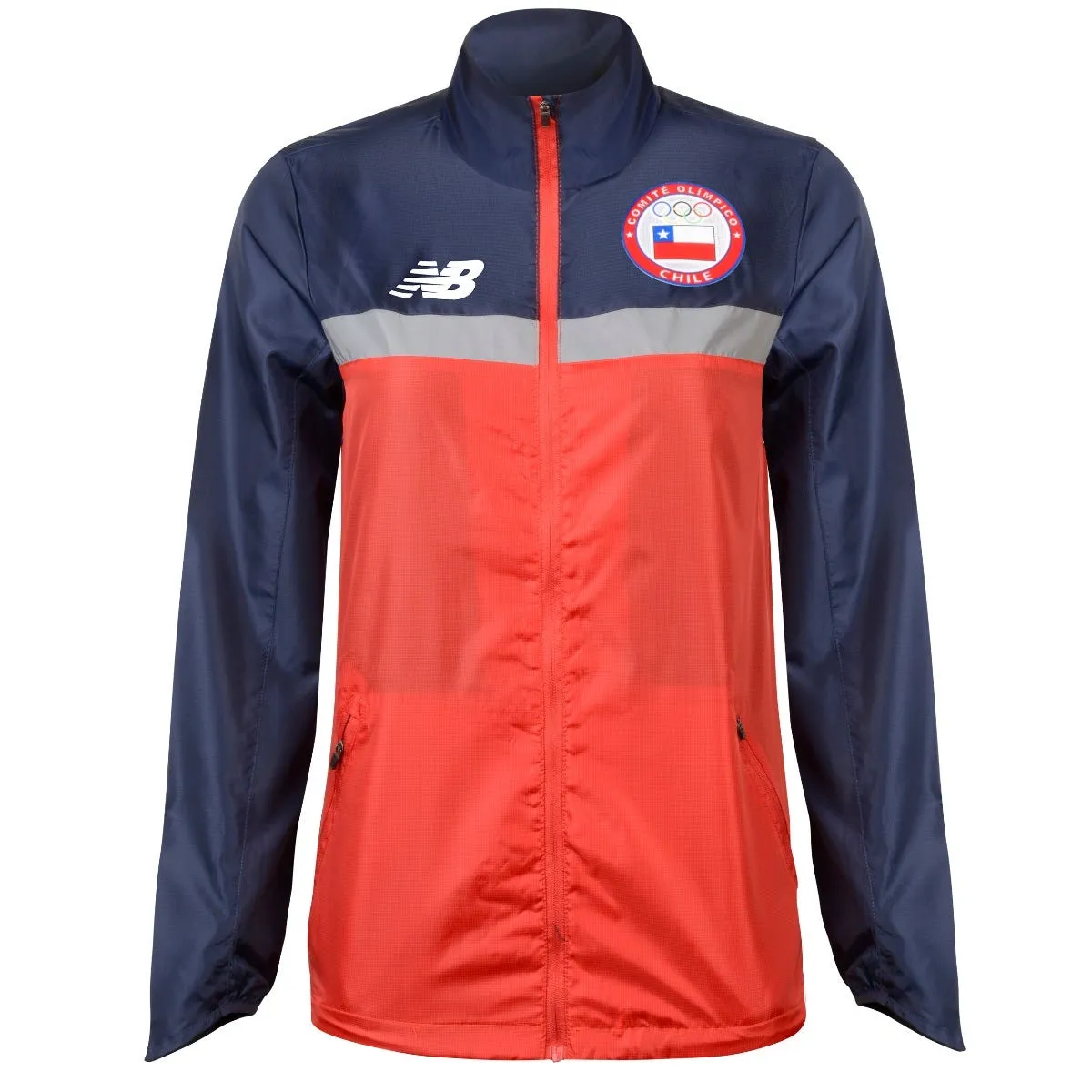 Cortaviento Running Mujer New Balance Team Chile Rojo