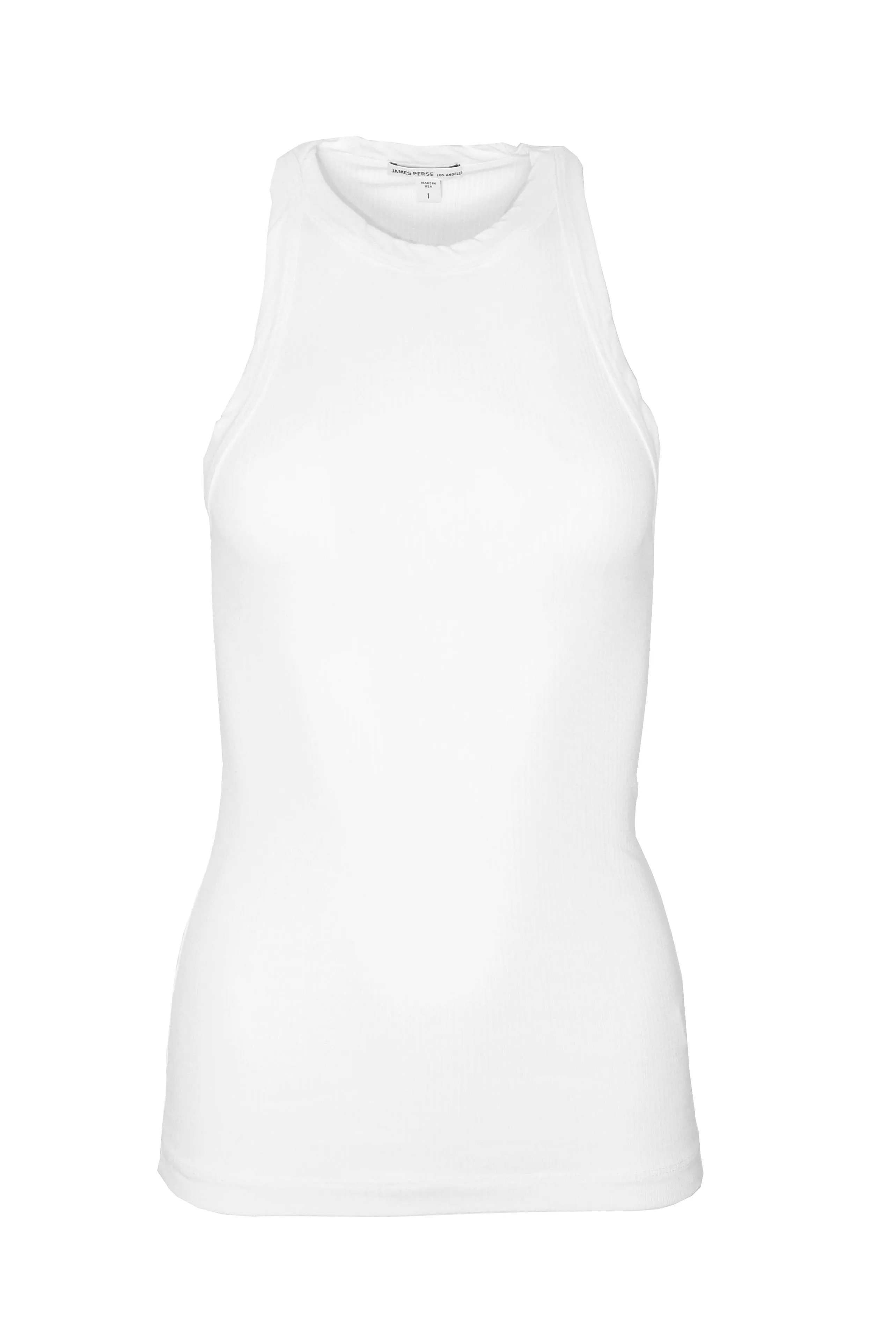 Cutaway Rib Tank in White