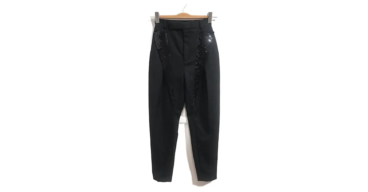 Céline Pantalón CELINE T.Lana XS Internacional Negro 