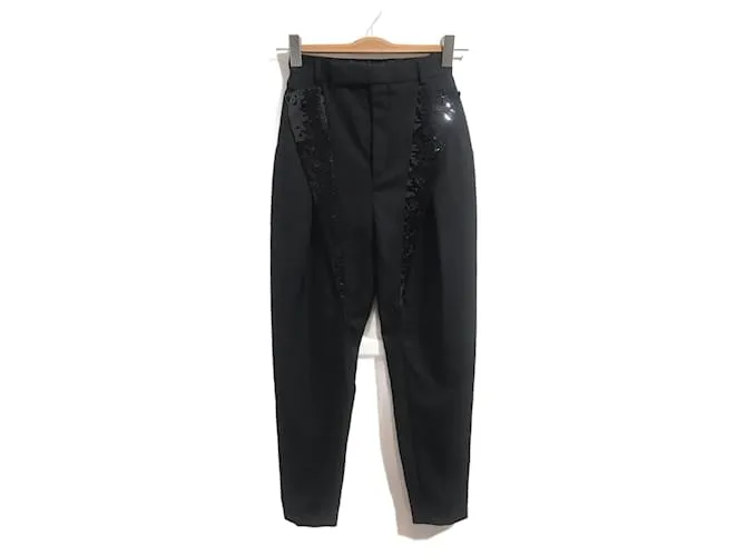 Céline Pantalón CELINE T.Lana XS Internacional Negro 