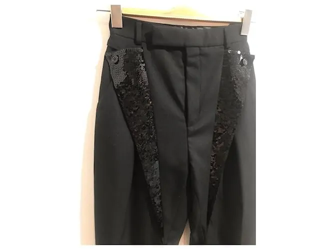 Céline Pantalón CELINE T.Lana XS Internacional Negro 