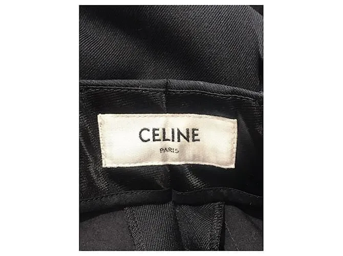 Céline Pantalón CELINE T.Lana XS Internacional Negro 