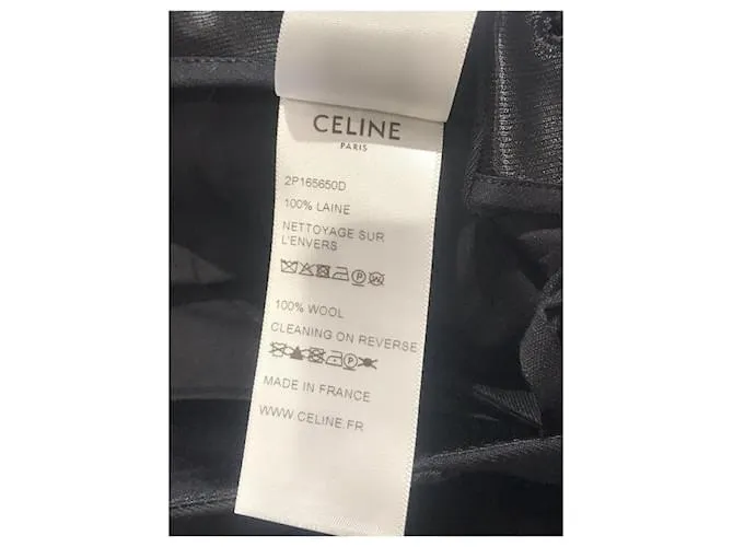 Céline Pantalón CELINE T.Lana XS Internacional Negro 