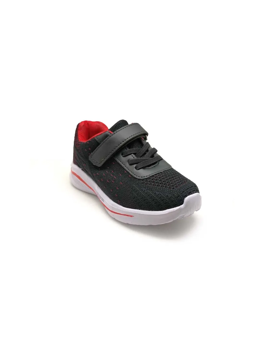 DEPORTIVA RUNNING NIÑO NEGRA/ROJA N2021