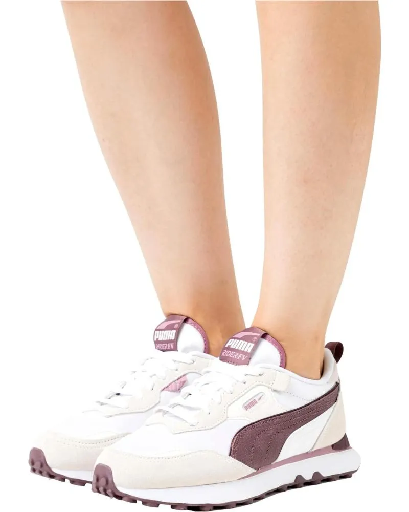 Deportivas PUMA  de Mujer y Niña CALZADO 387476-01  BLANCA Y LILA