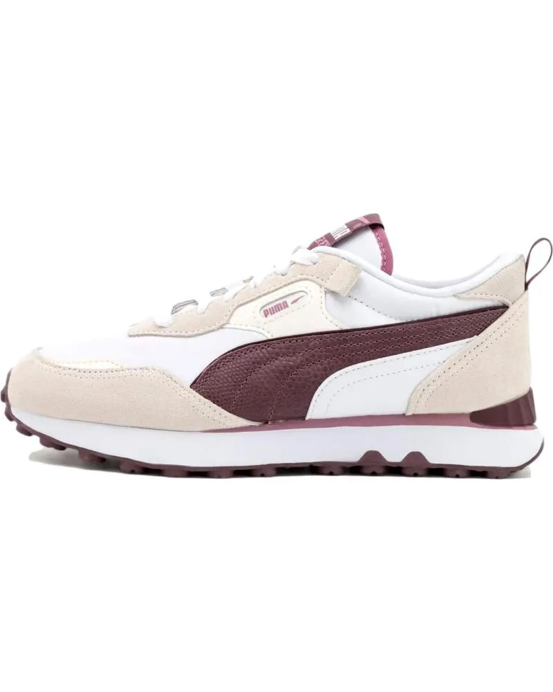 Deportivas PUMA  de Mujer y Niña CALZADO 387476-01  BLANCA Y LILA