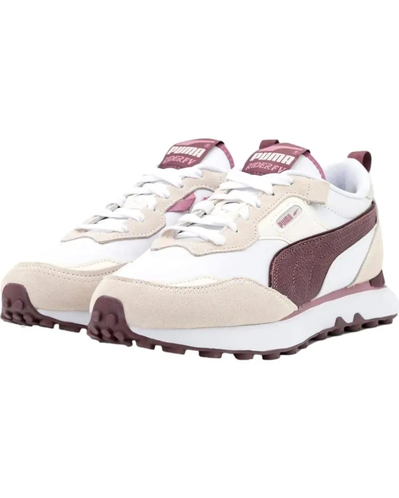 Deportivas PUMA  de Mujer y Niña CALZADO 387476-01  BLANCA Y LILA