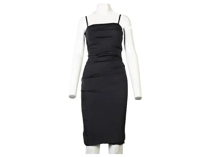 Donna Karan vestido de nailon negro 