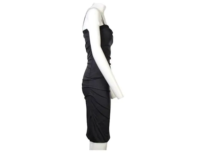 Donna Karan vestido de nailon negro 