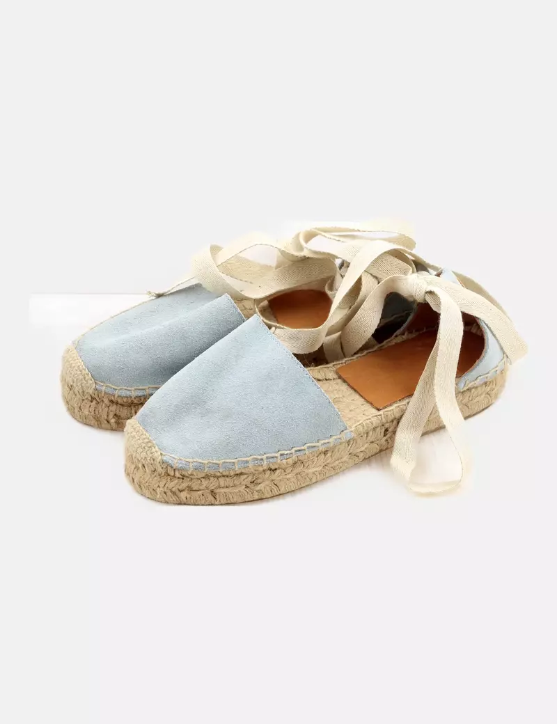 Dontocheli Alpargata azul cielo lace up