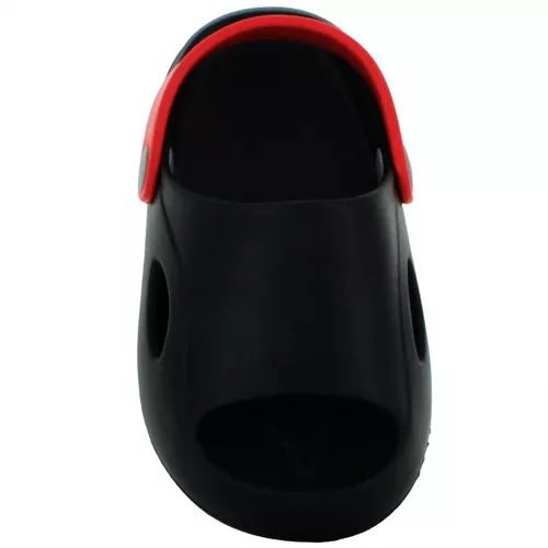 Elega Sandalia Clogs Casual Ligera Baño Negro Goma Niño 8406