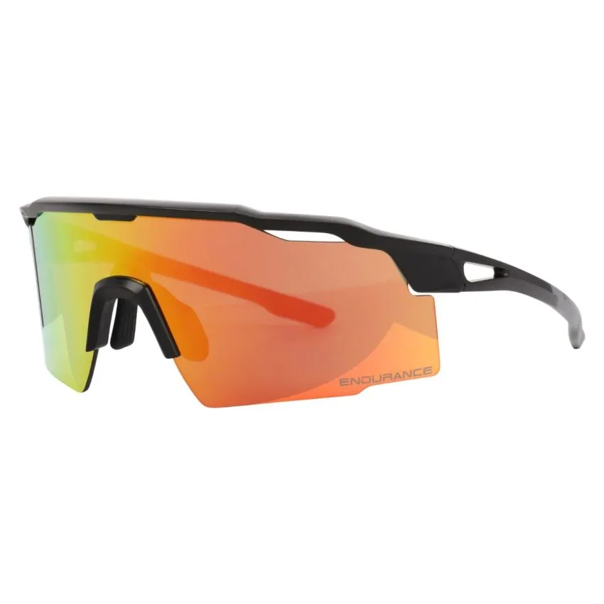 Endurance Unisex Gafas de sol Alberto Half-Frame Sports Glass Negro 