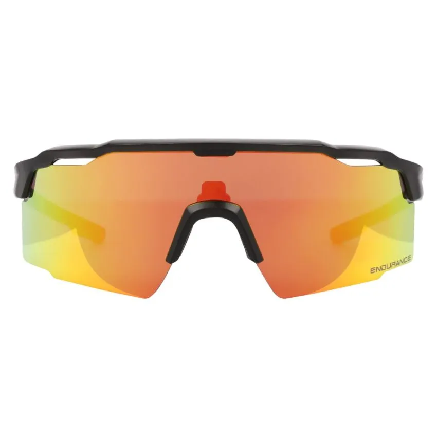 Endurance Unisex Gafas de sol Alberto Half-Frame Sports Glass Negro 