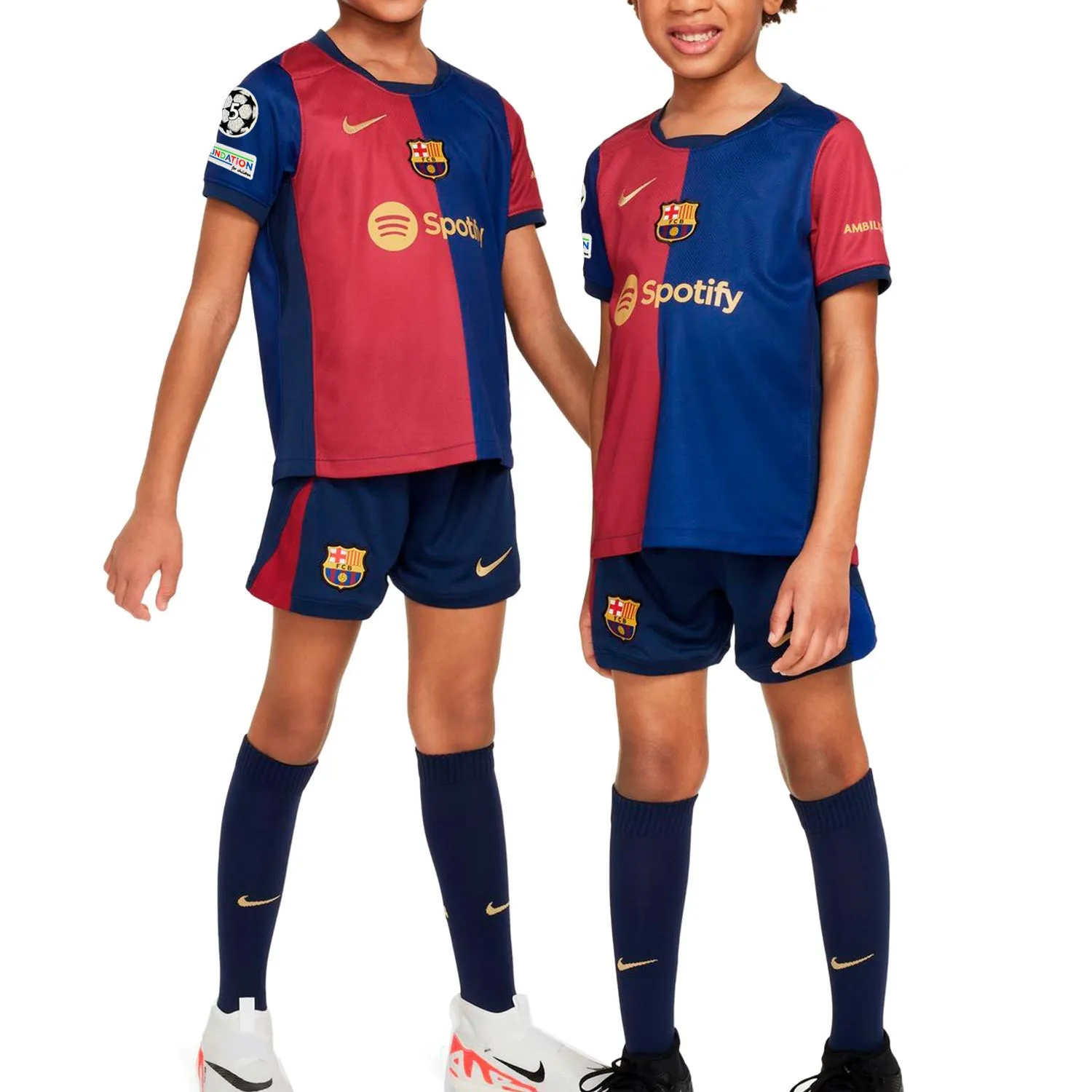 Equipación Nike Barcelona niño 2024 2025 DF Stadium UCL