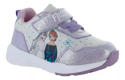 Frozen Tenis Diseño Disney Elsa Y Anna Morado Niña 84999