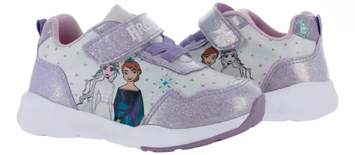 Frozen Tenis Diseño Disney Elsa Y Anna Morado Niña 84999