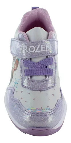 Frozen Tenis Diseño Disney Elsa Y Anna Morado Niña 84999