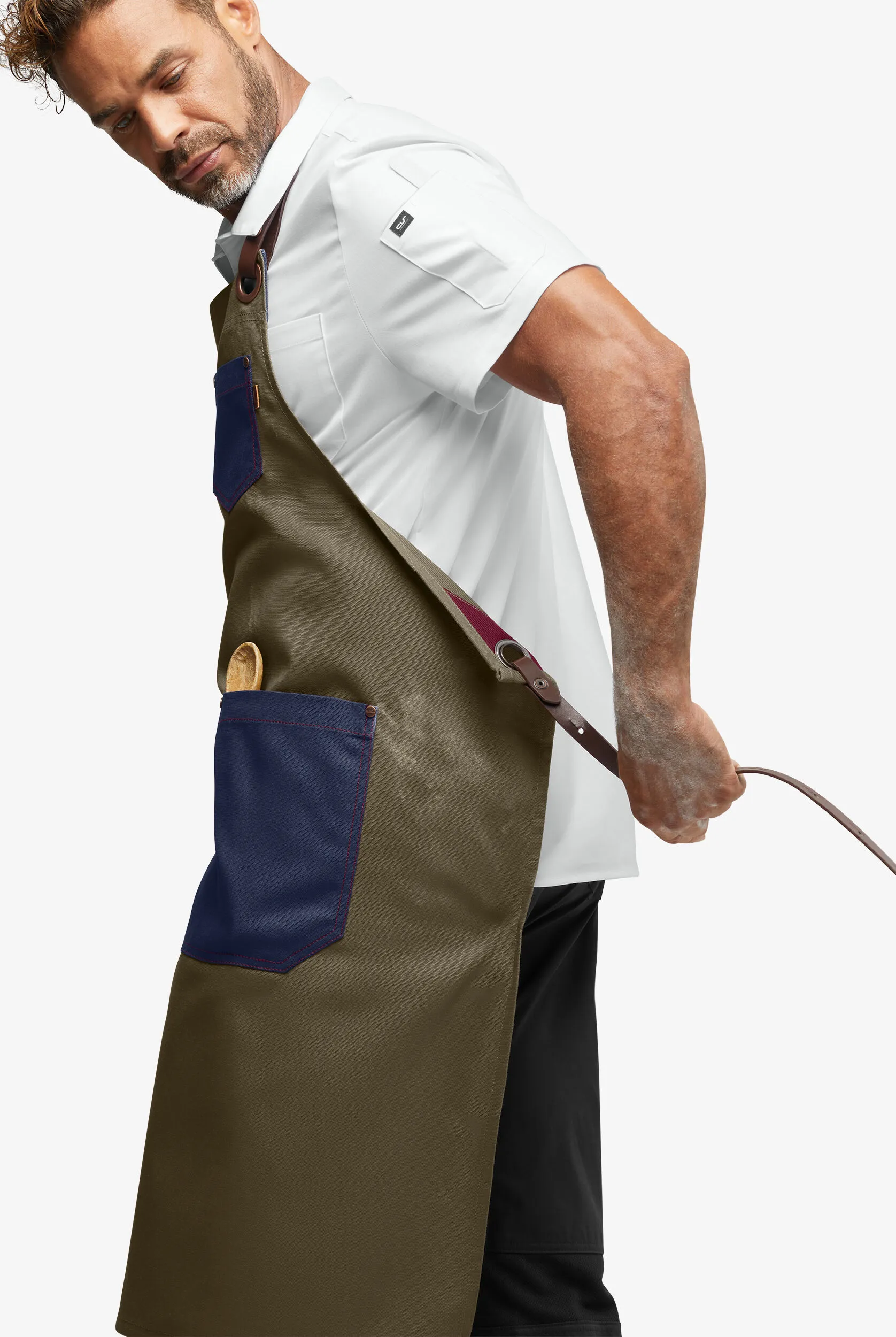 Industry Line Unisex Color Blocked Canvas Chef Apron