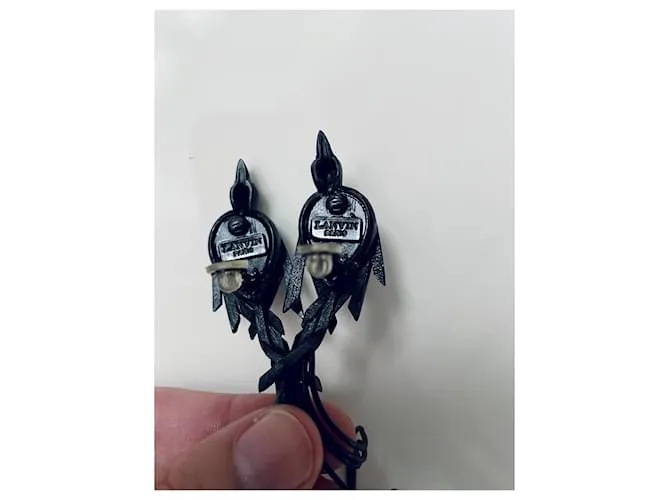 Lanvin Aretes Negro 