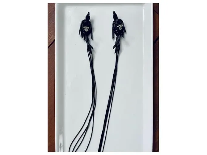 Lanvin Aretes Negro 