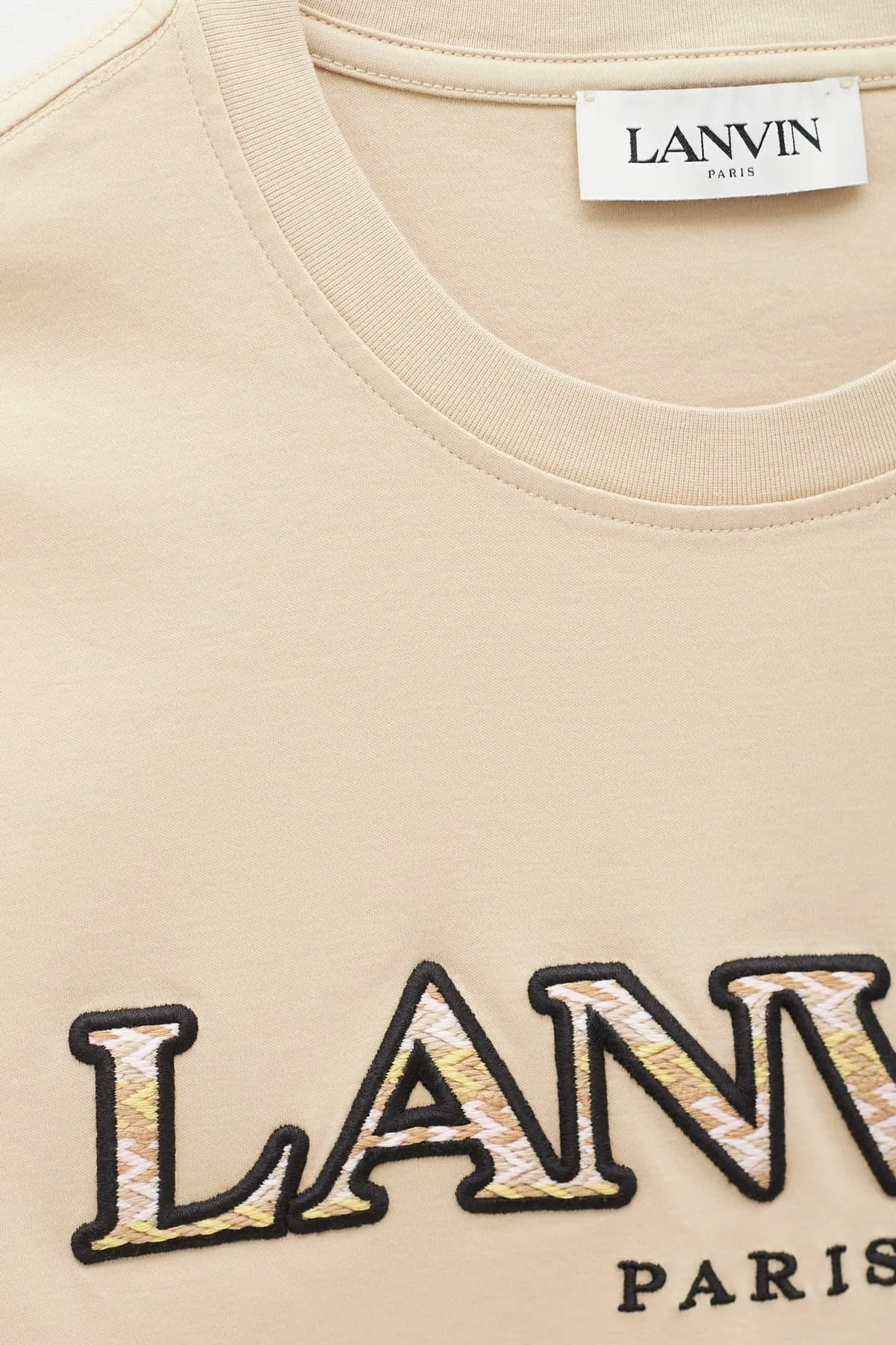 LANVIN SAND CURB EMB CLASSIC T-SHIRT