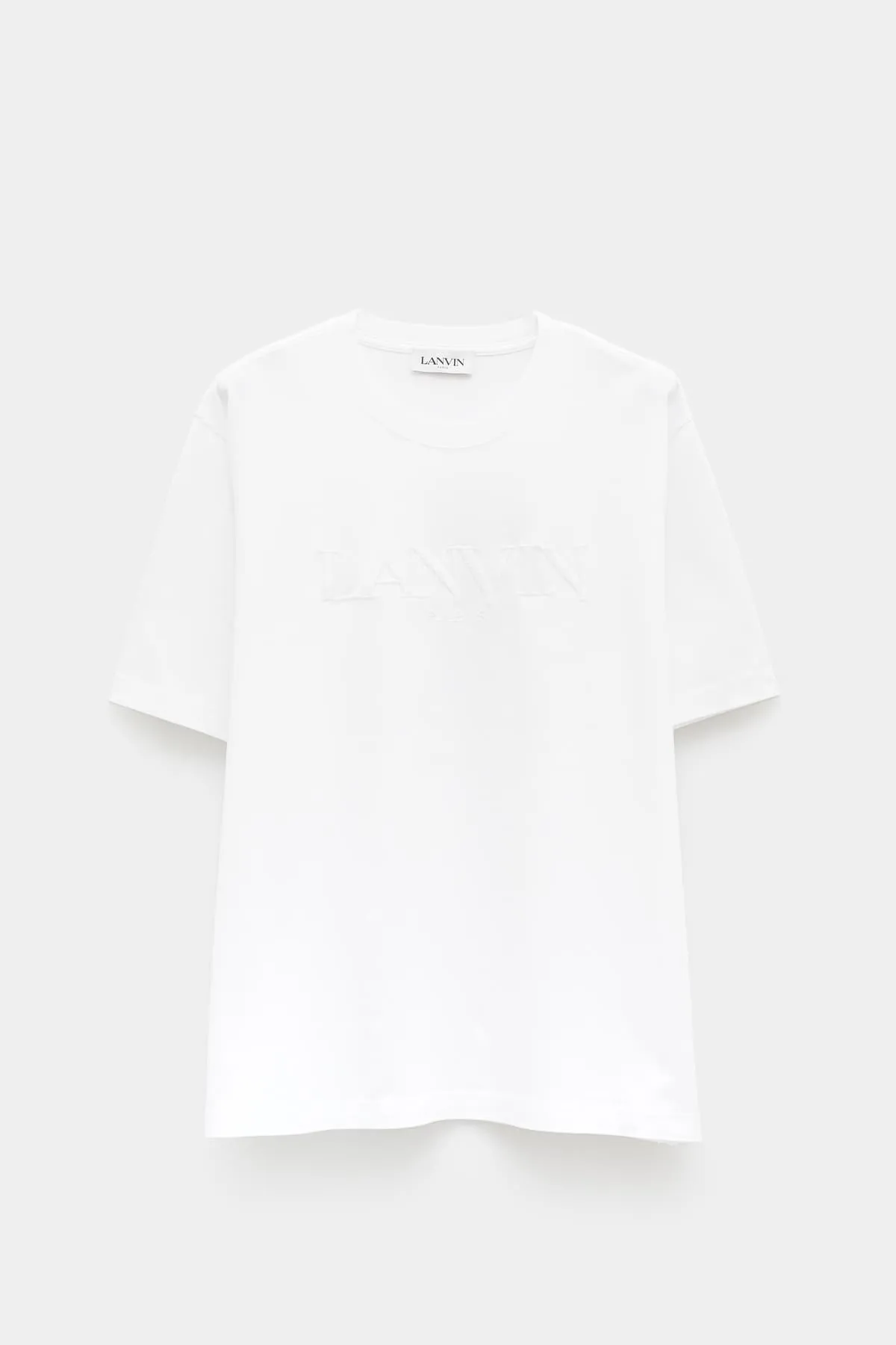 LANVIN WHITE CLASSIC EMBRODERY LOGO T-SHIRT