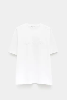 LANVIN WHITE CLASSIC EMBRODERY LOGO T-SHIRT