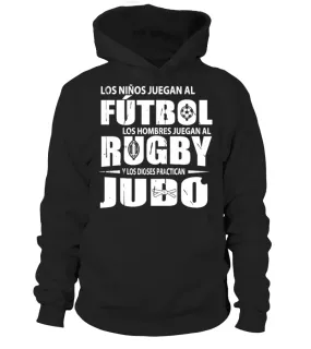 Los niños juegan al Fútbol, los hombres juegan al Rugby, y los Dioses practican… Sudadera con capucha Unisex