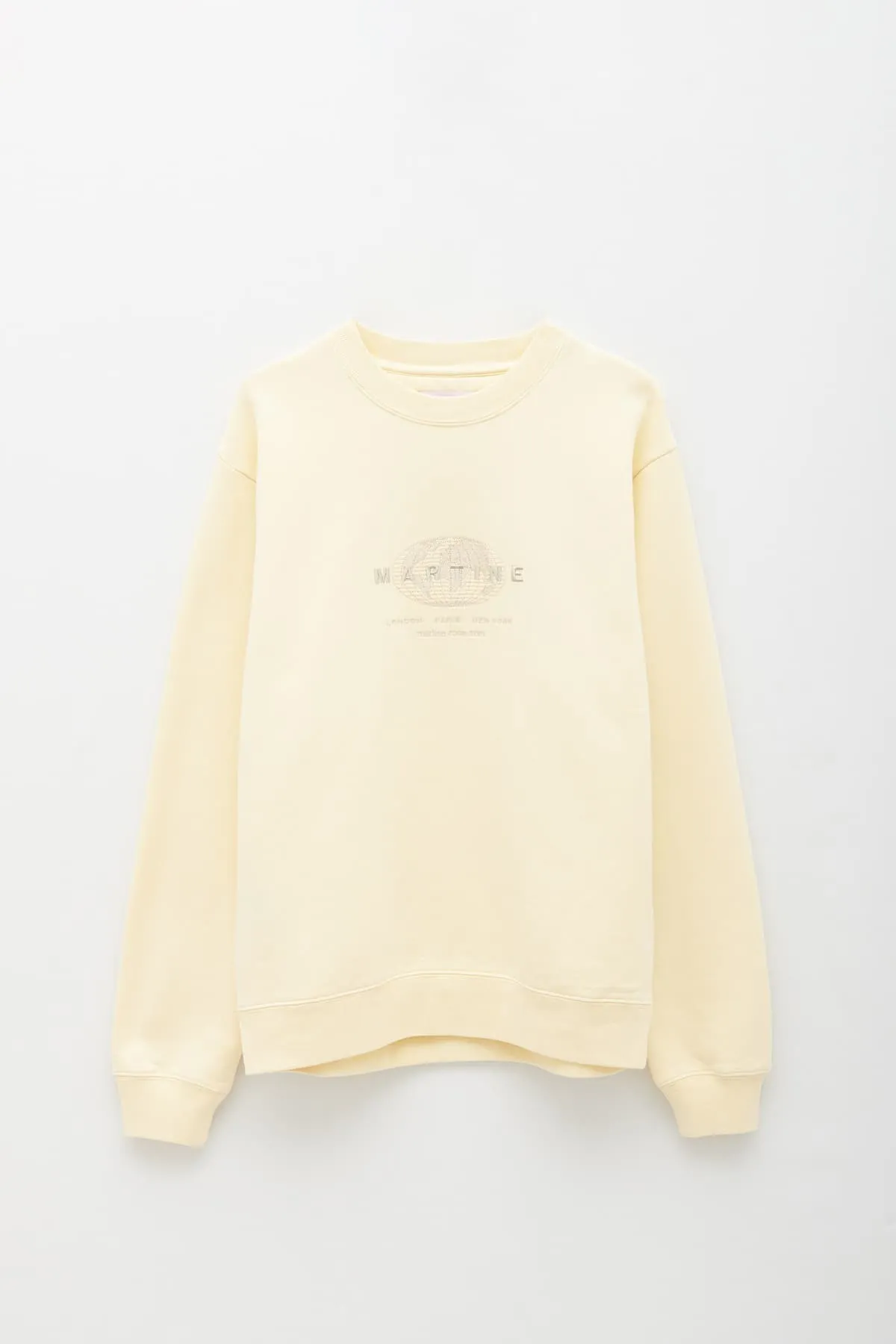 MARTINE ROSE VANILLA CLASSIC EMBREOIDERY LOGO SWEATSHIRT