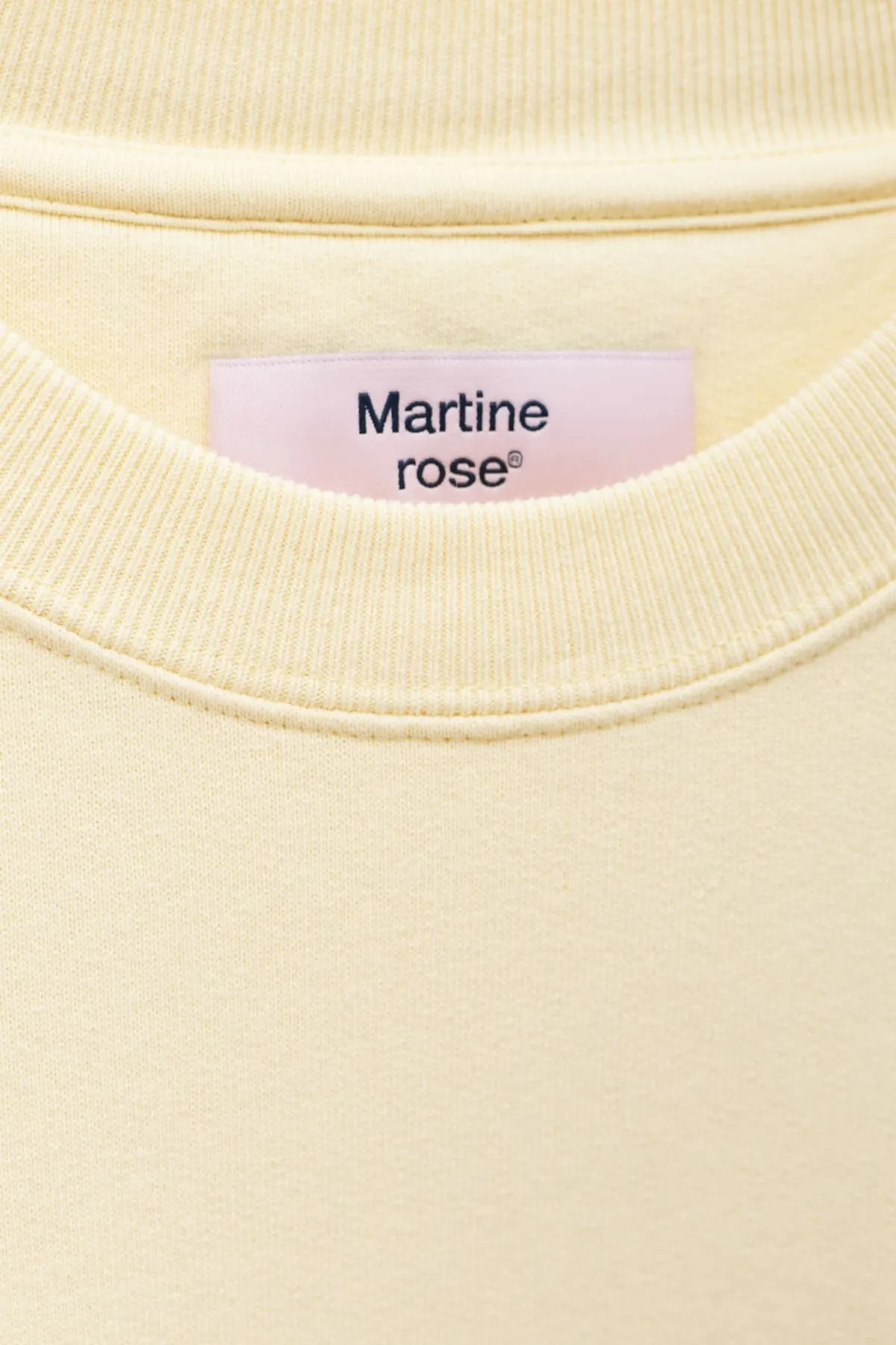 MARTINE ROSE VANILLA CLASSIC EMBREOIDERY LOGO SWEATSHIRT