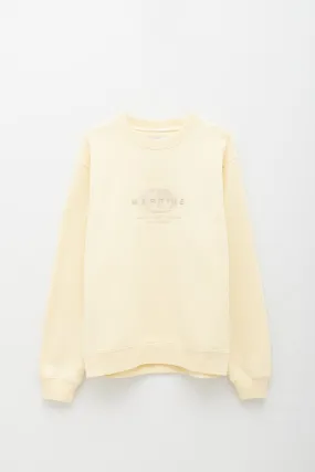 MARTINE ROSE VANILLA CLASSIC EMBREOIDERY LOGO SWEATSHIRT