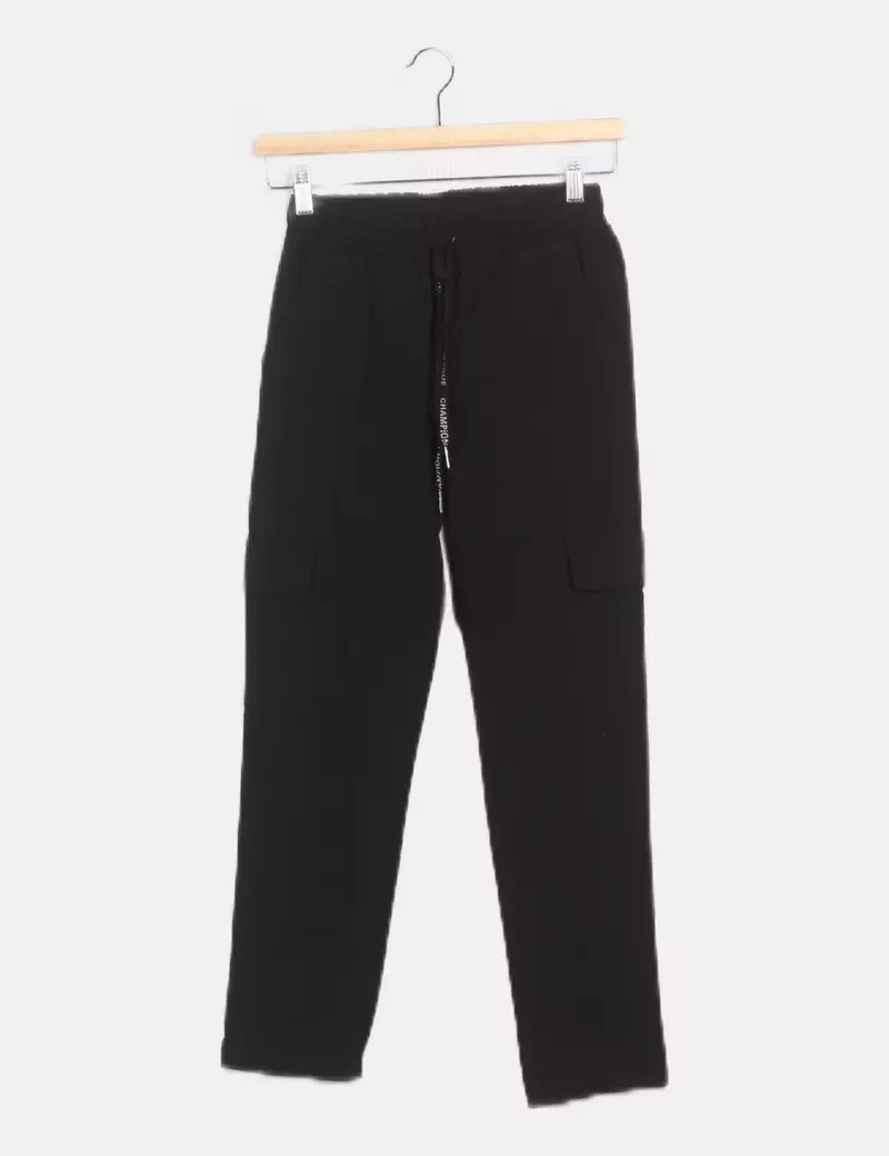 NoName Pantalón negro cargo