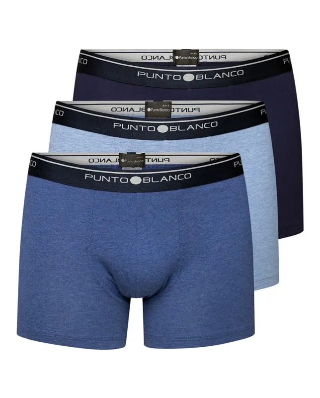 Pack Punto Blanco con 3 Boxers Basix BLUE