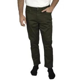 Pantalon casual unicolor corte recto