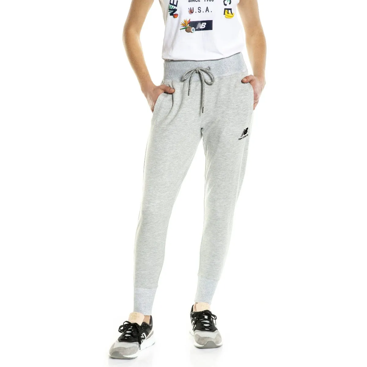 Pantalón Deportivo Mujer New Balance Gris