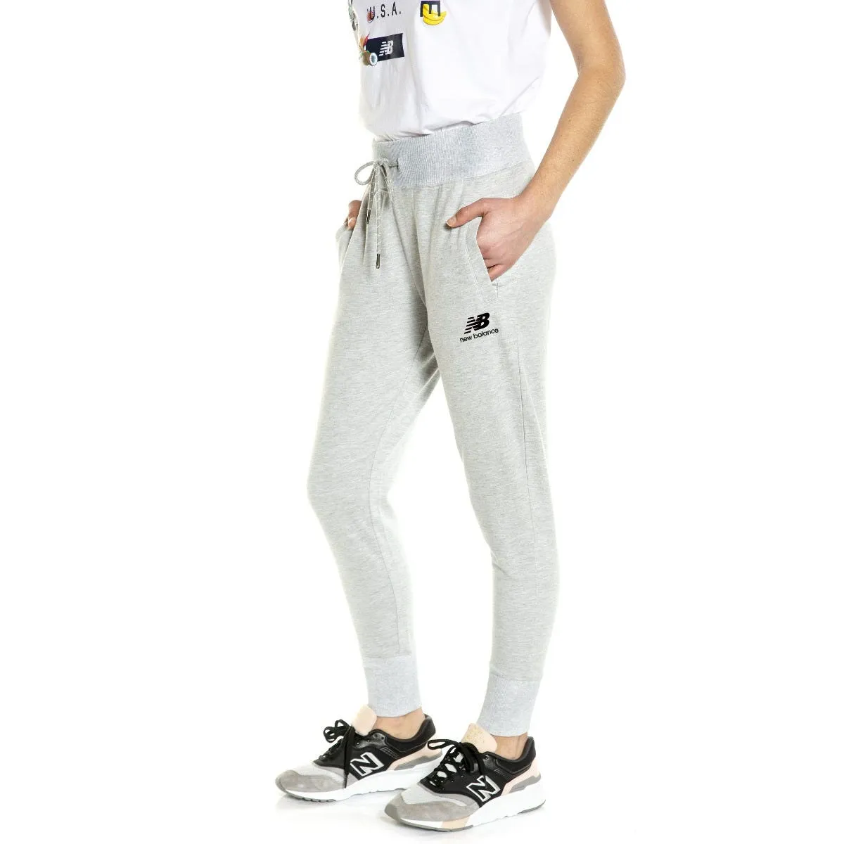 Pantalón Deportivo Mujer New Balance Gris