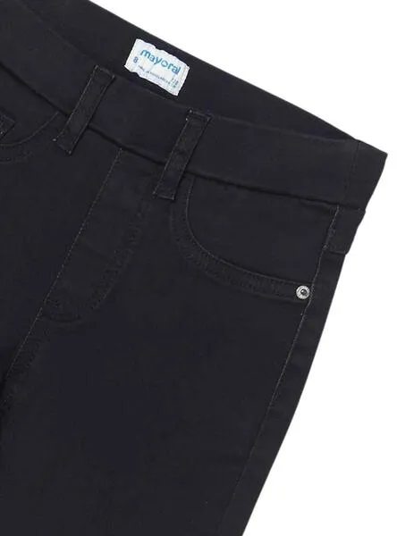 Pantalón Mayoral Cerrado Tejano Basic Negro Niña