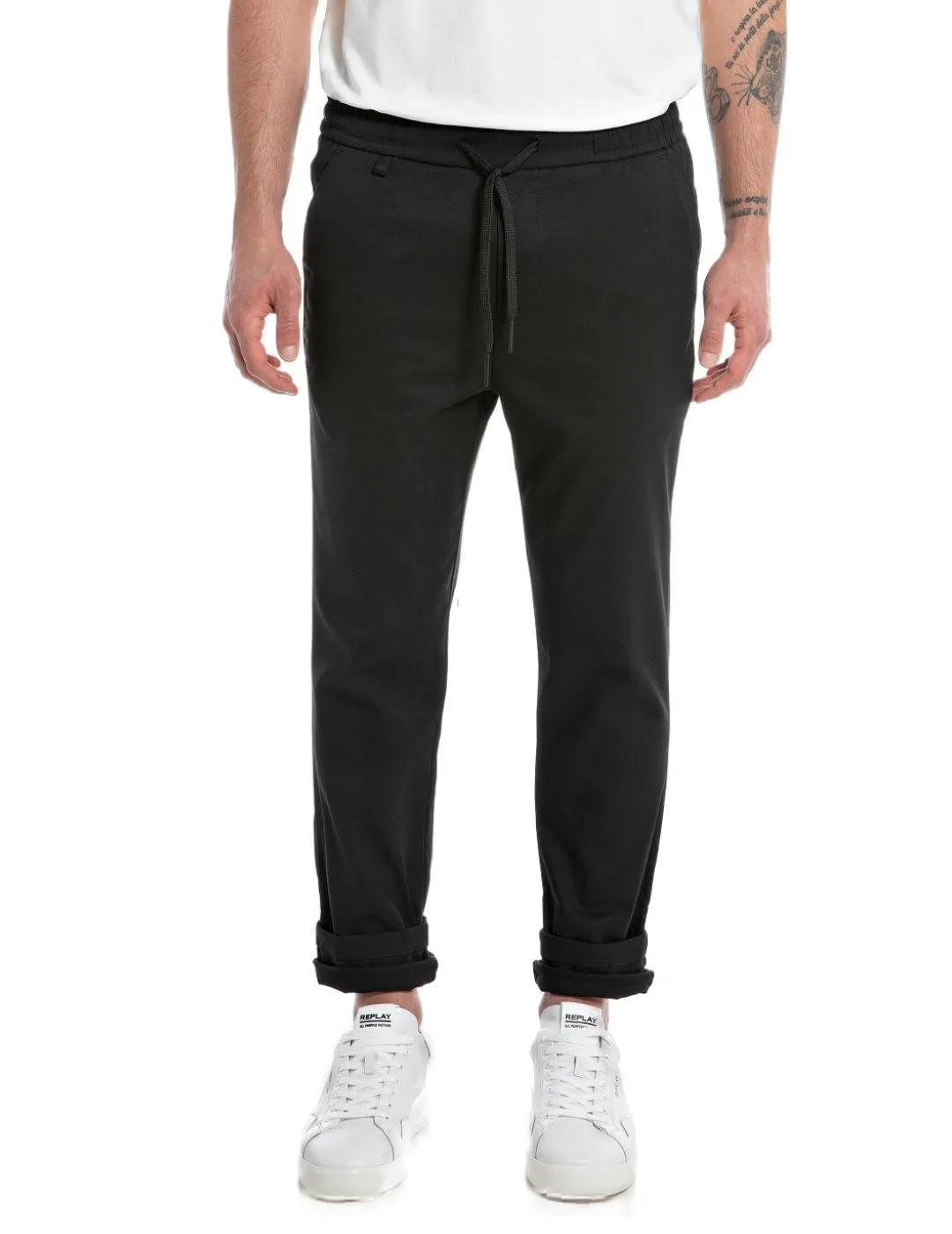 Pantalón Replay jogger slim negro de hombre