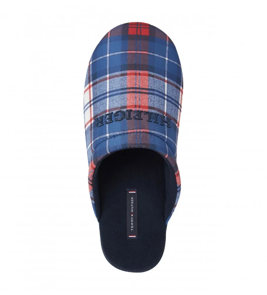 Pantuflas Warm Check azul