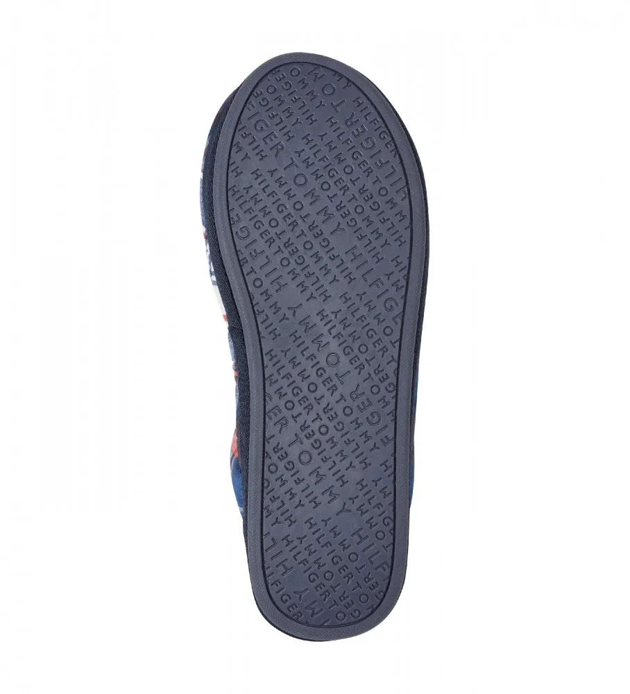 Pantuflas Warm Check azul