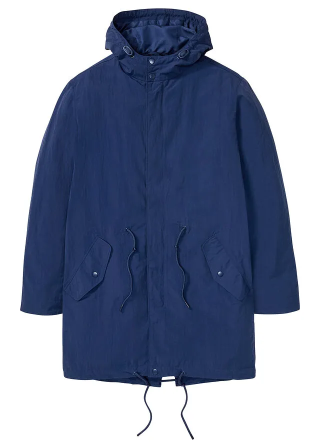 Parka larga Azul marino