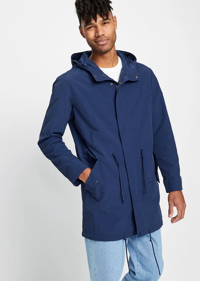 Parka larga Azul marino