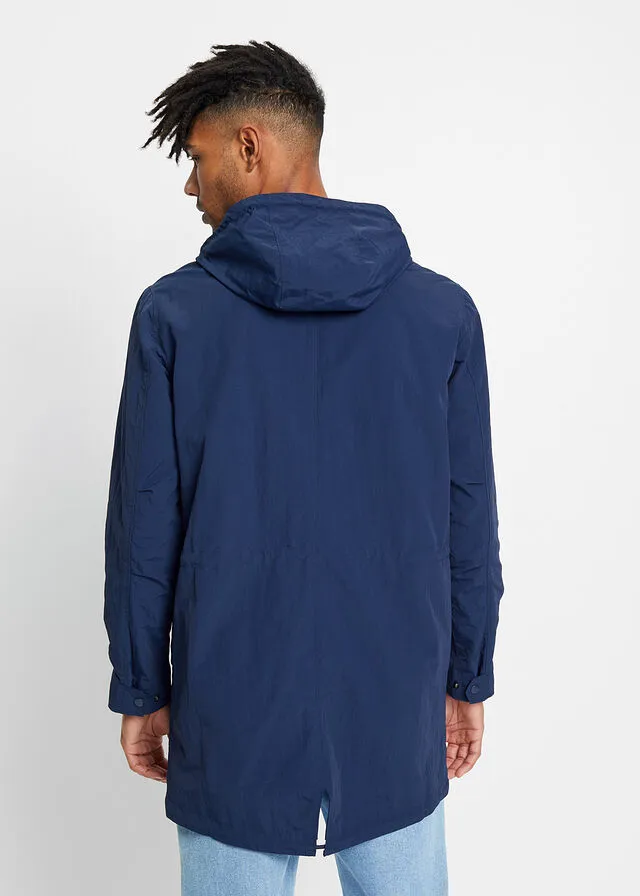 Parka larga Azul marino