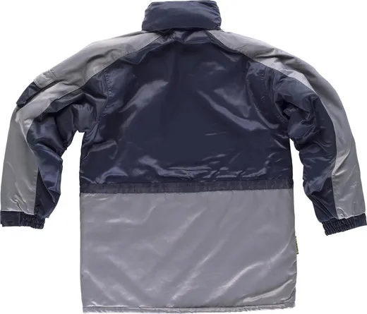 Parka linea 9 combinada, acolchada e impermeable Marino Gris