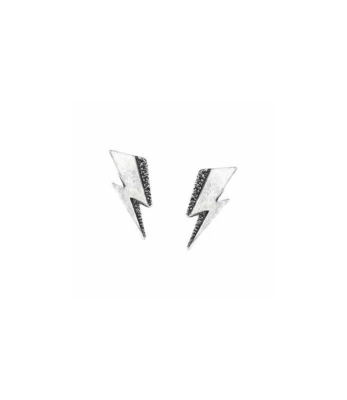 Pendientes Bowie rayo Flash lightning classic logo studs by Alchemy Rocks PE8