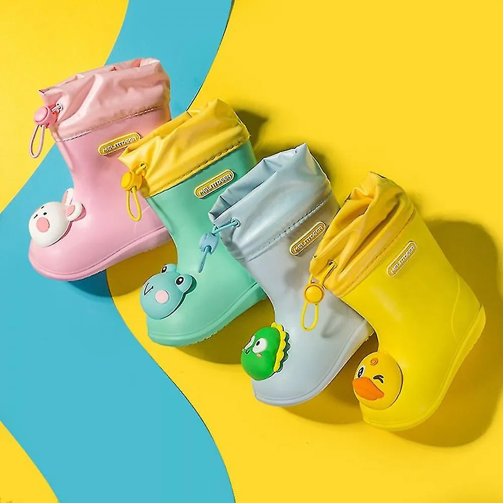 Pink 130children's cartoon pvc rubber waterproof rain boots fashion classic baby water shoes rabbit frog dolls boys girls