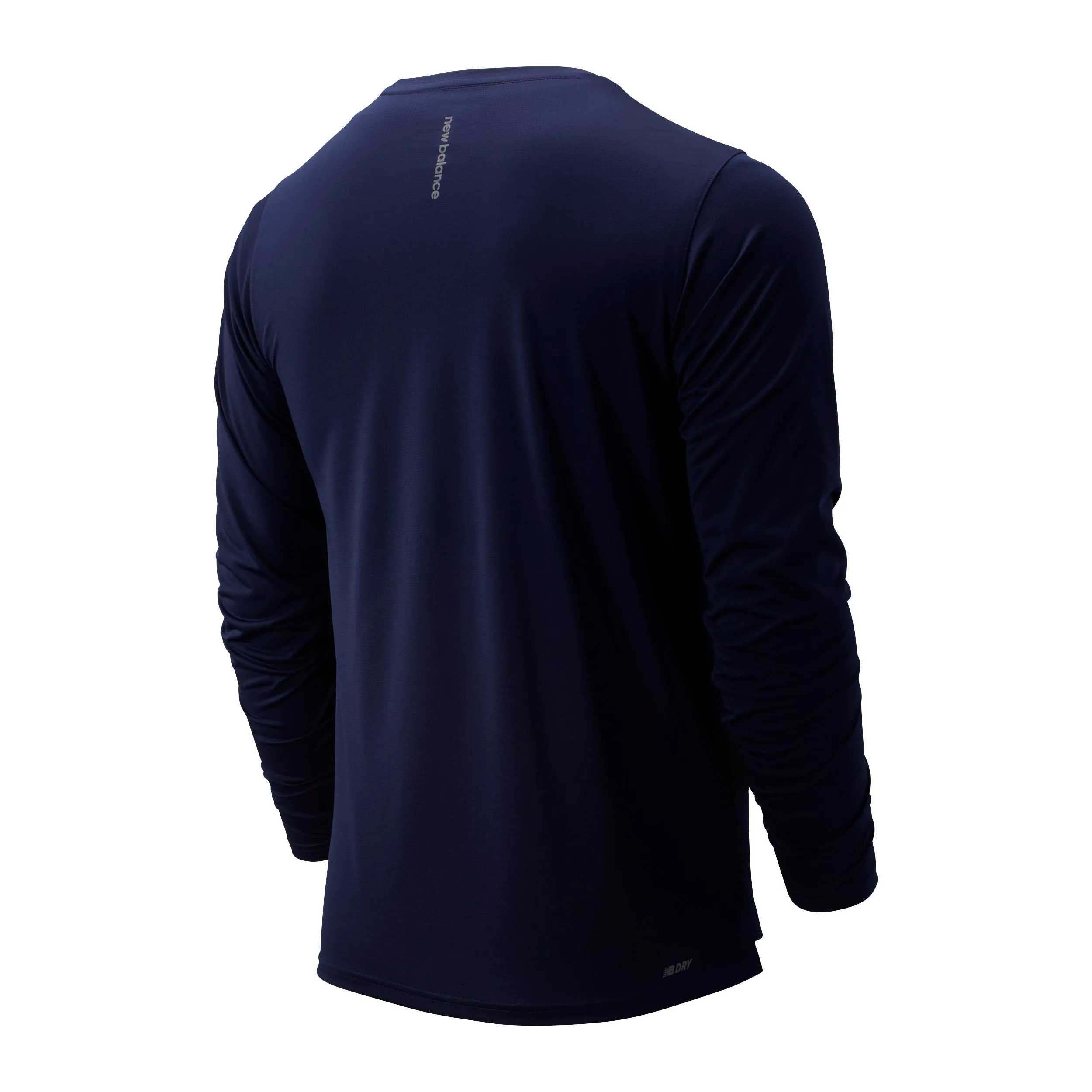 Polera Running Hombre New Balance Accelerate Manga Larga Azul