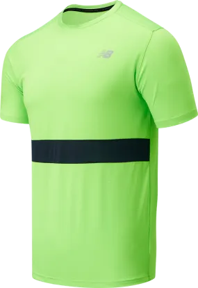 Polera Running Hombre New Balance Striped Accelerate Verde