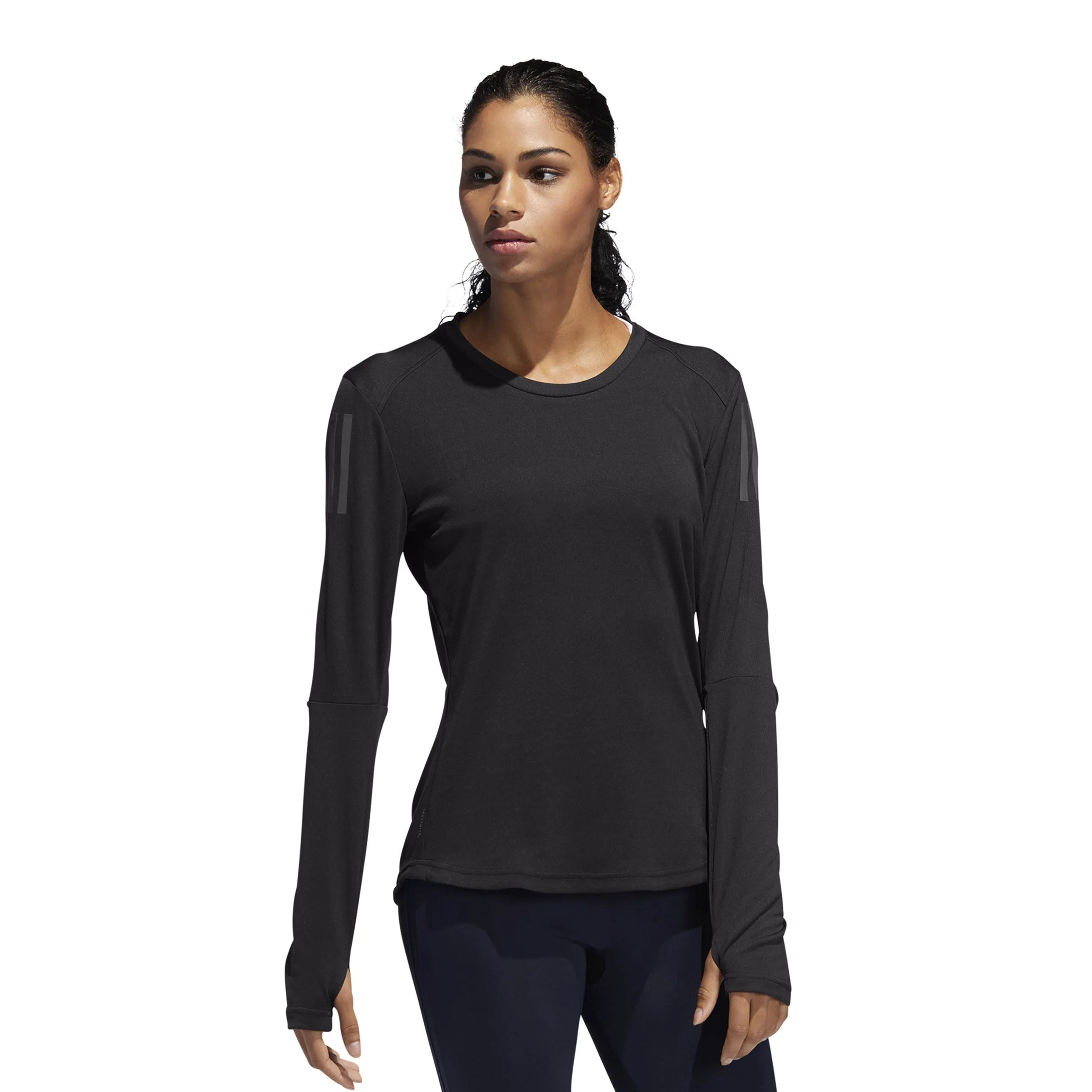 Polera Running Mujer Adidas Own The Run Negro