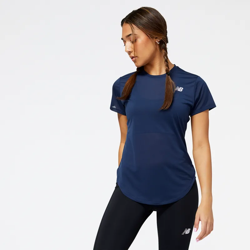 Polera Running Mujer New Balance Accelerate Azul